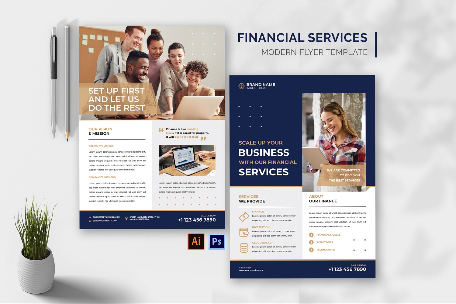 Financial Services Flyer Print Template