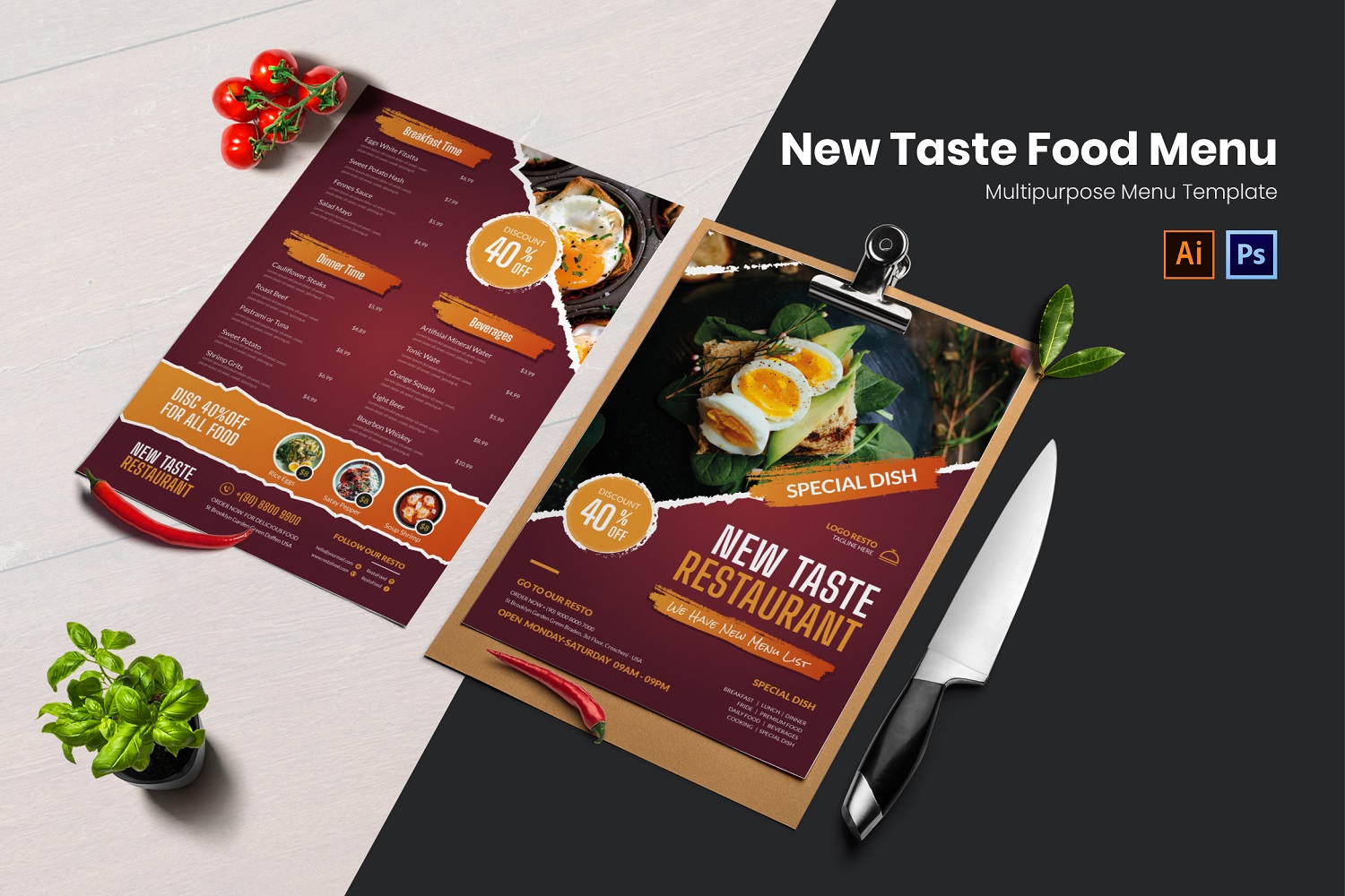 New Taste Favor Food Menu