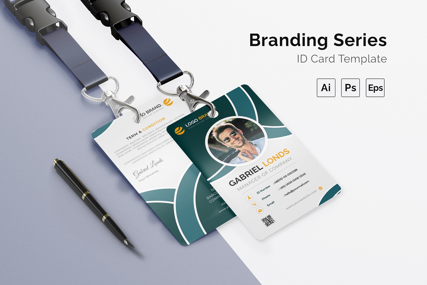 Branding Series Id Card Print Template