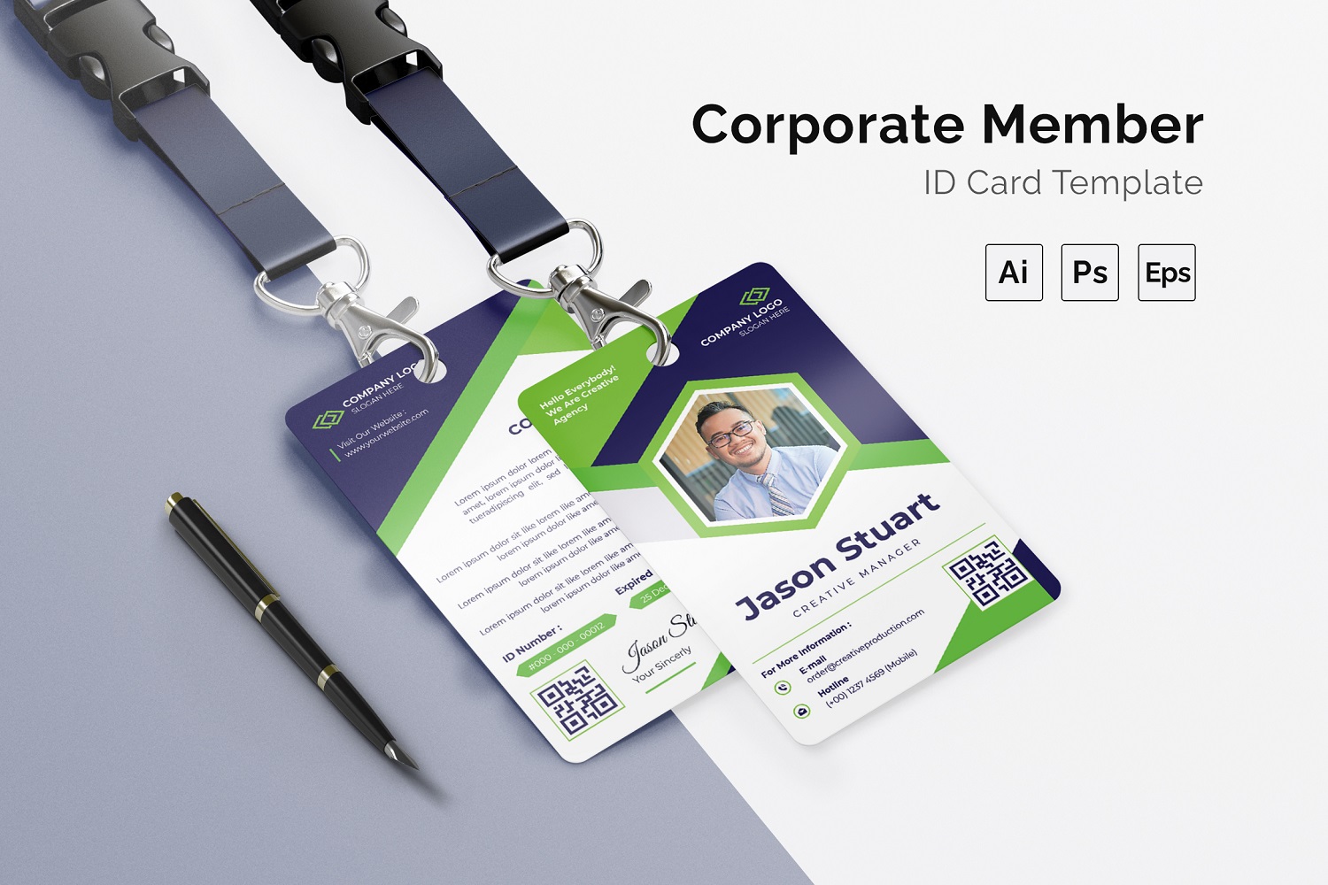 Corporate Member Id Card Print Template