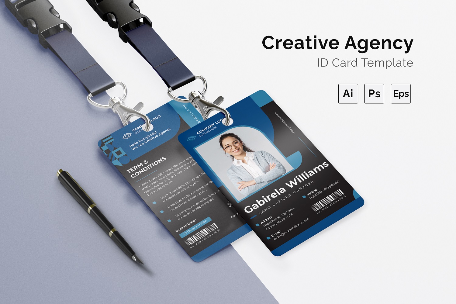 Creative Agency Id Card Print Template