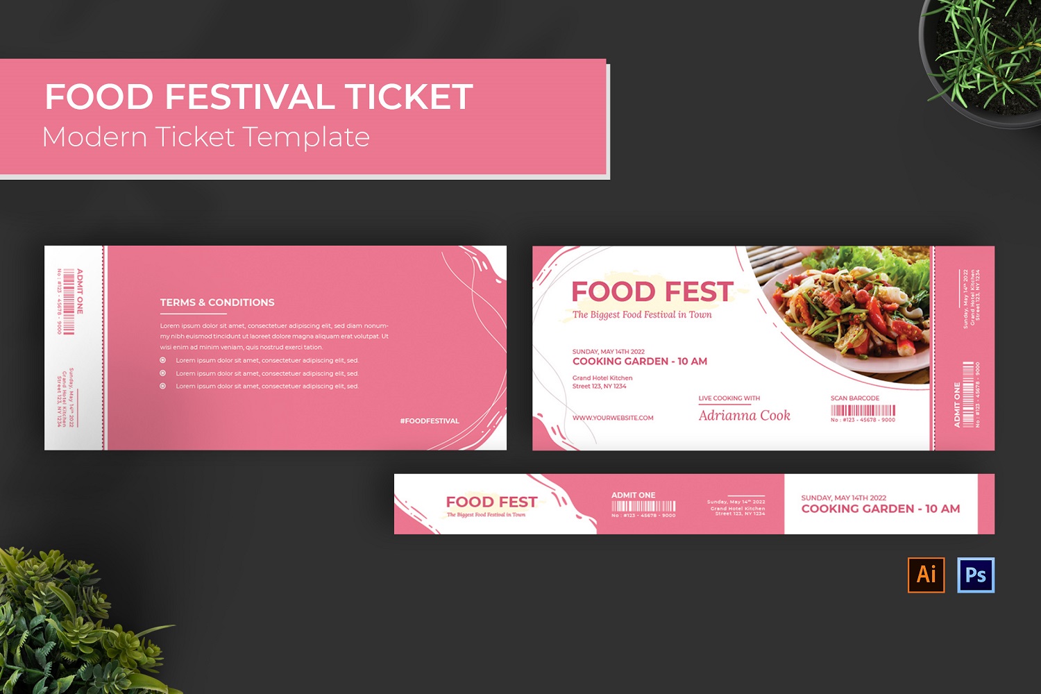 Food Festival Event Ticket