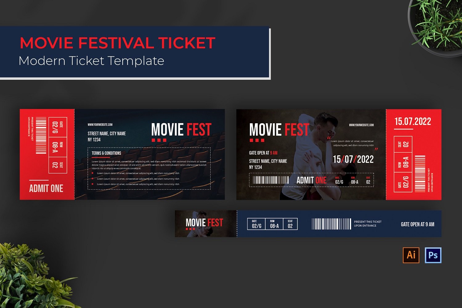 The Movie Ticket Print Template