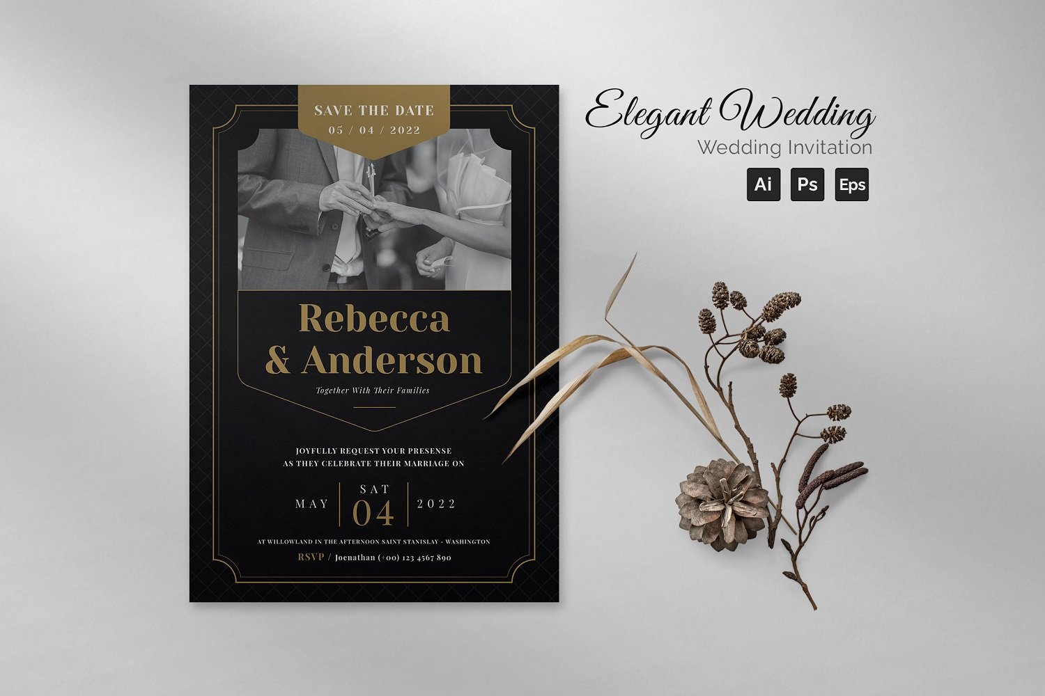 Elegant Wedding Invitation