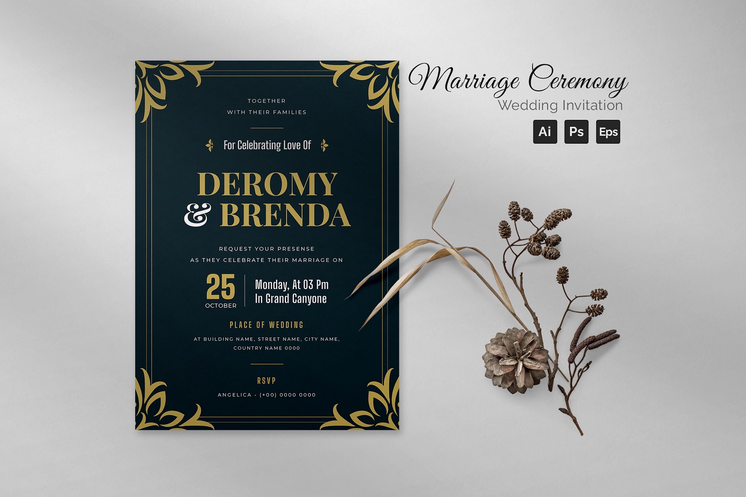 Marriage Ceremony Wedding Invitation