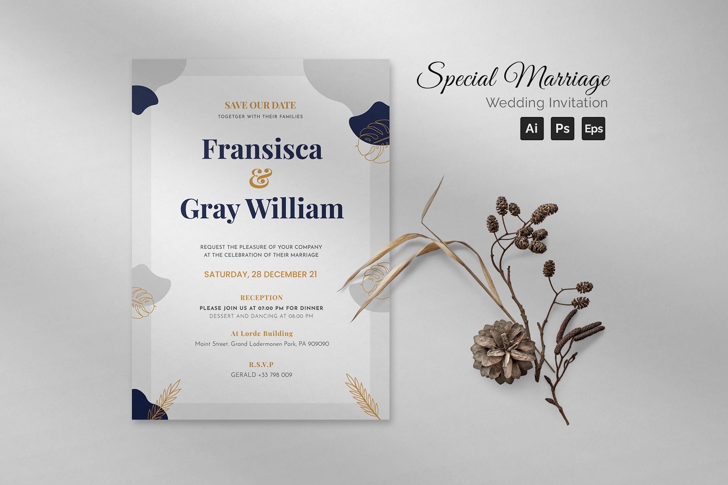 Special Marriage Wedding Invitation