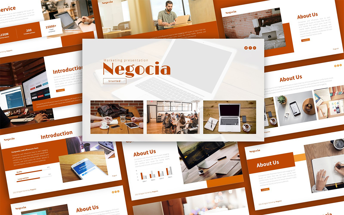 Negocia Marketing Presentation PowerPoint Template