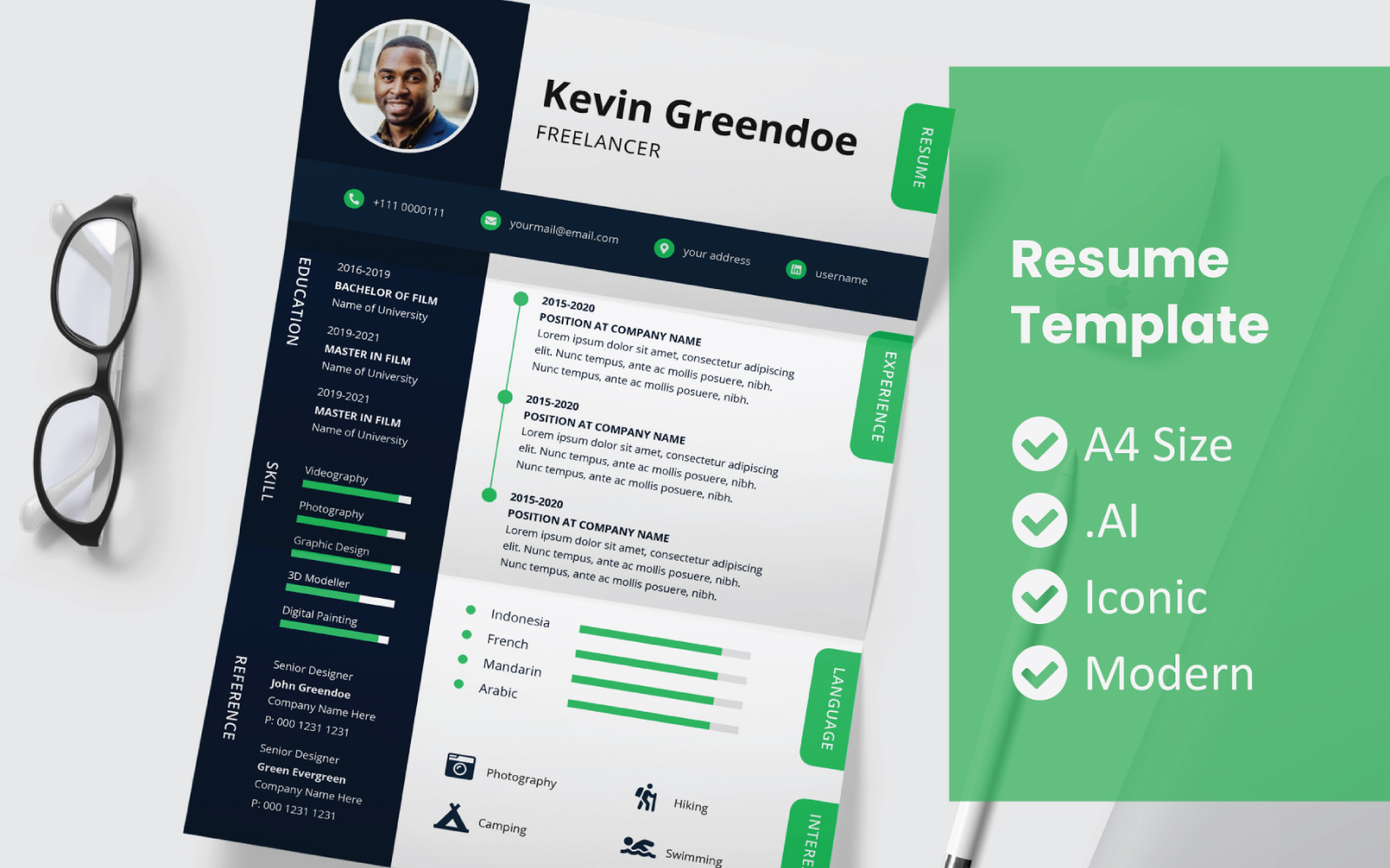 Note Resume Printable Template