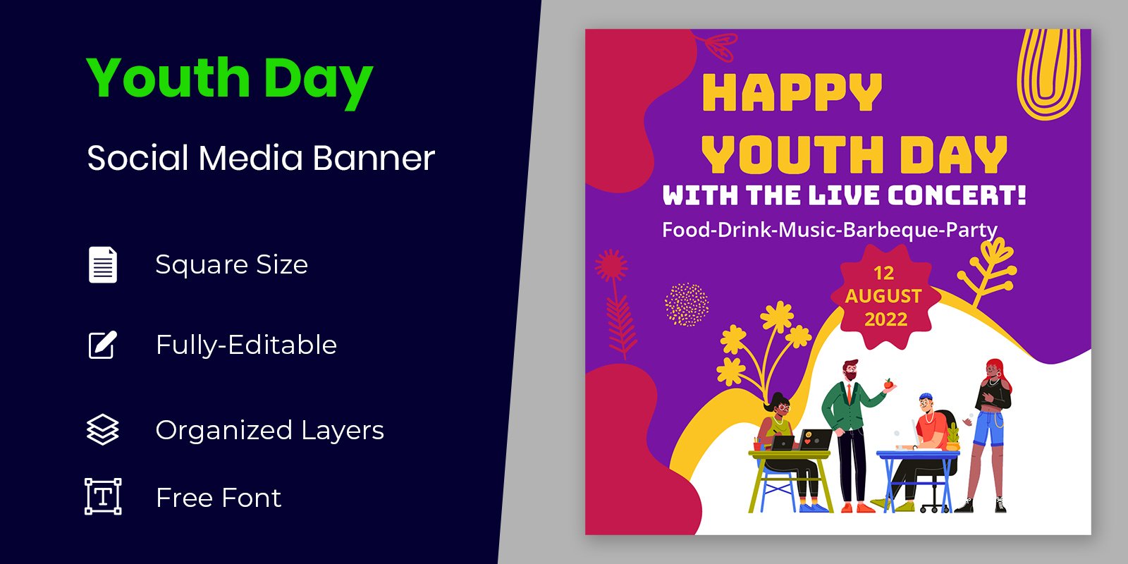 International Youth Day Social Poster Making