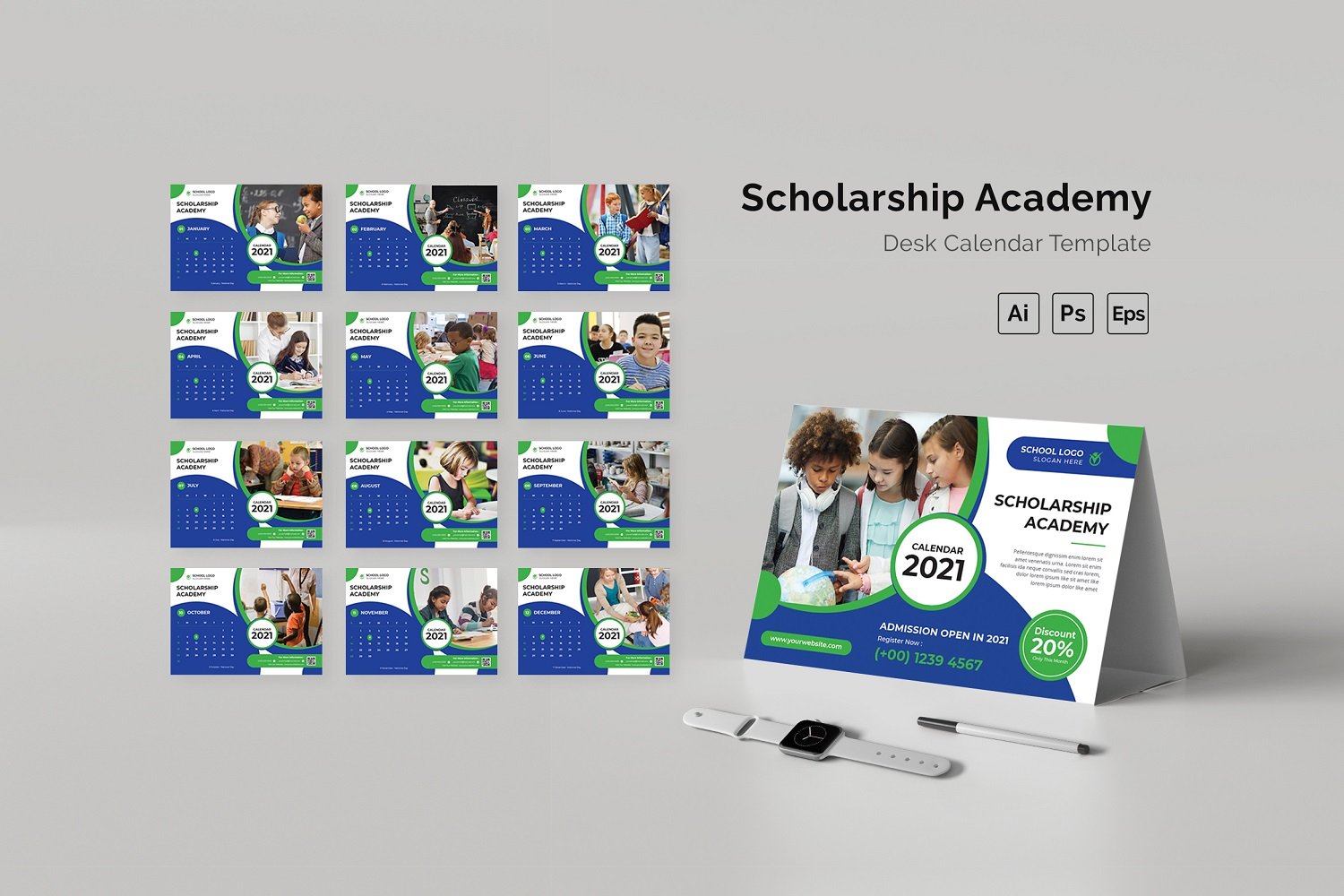 Scholarship Academy Desk Calendar