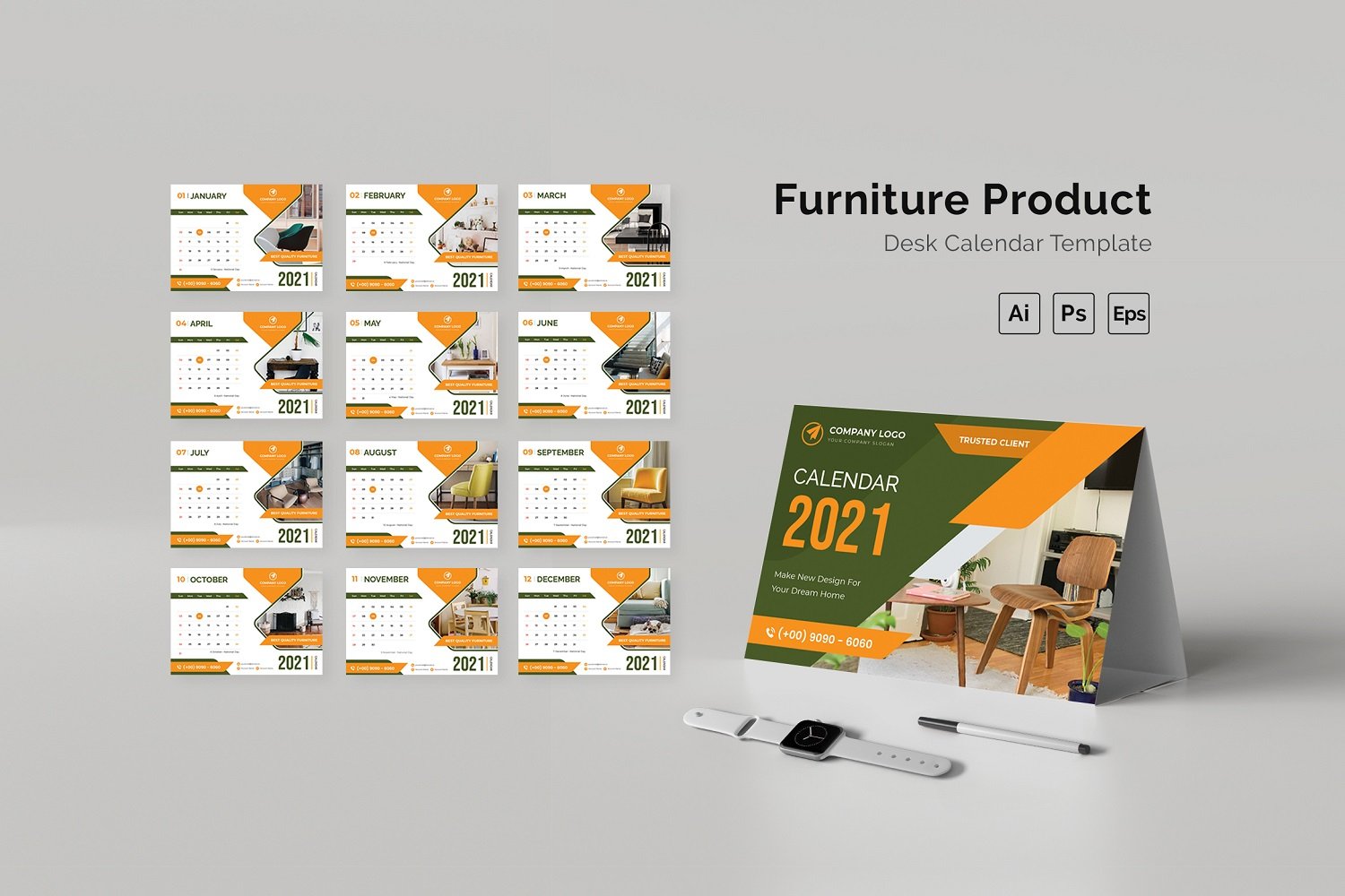 Furniture Product Desk Calendar