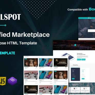 Adscorporatedirectoryhtmljobslistinglocalmarketingportalclassicadsmarketplaceclassififedmultipurpose  Website Templates 188302