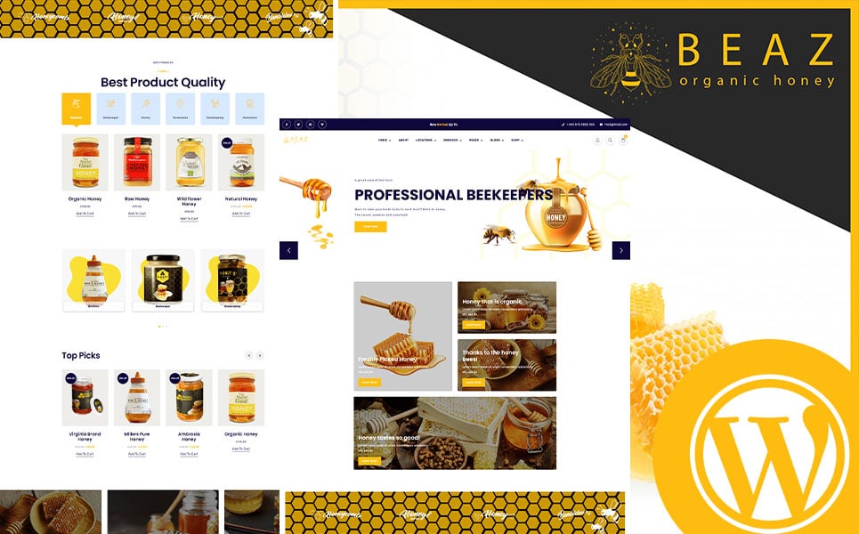 Beaz Honey Farm Shop WooCommerce Theme