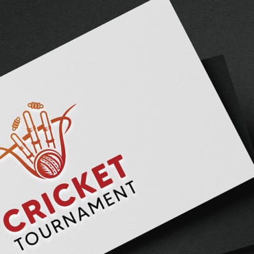 Cricketer Tournament Logo Templates 188415