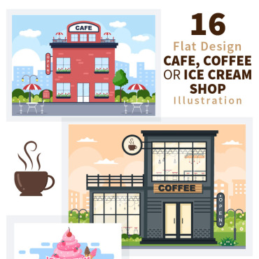 Coffee Shop Illustrations Templates 188424