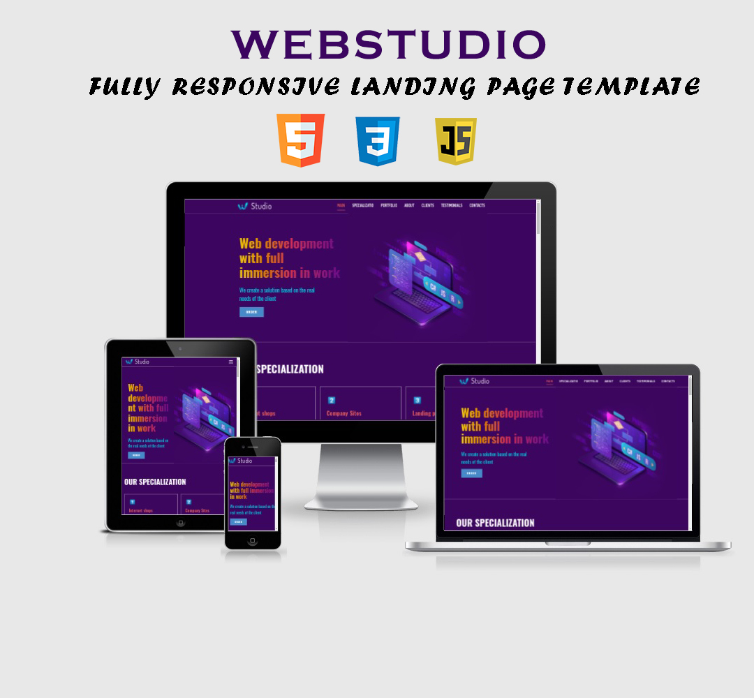 WebStudio - Fully Responsive Working Landing Page Template