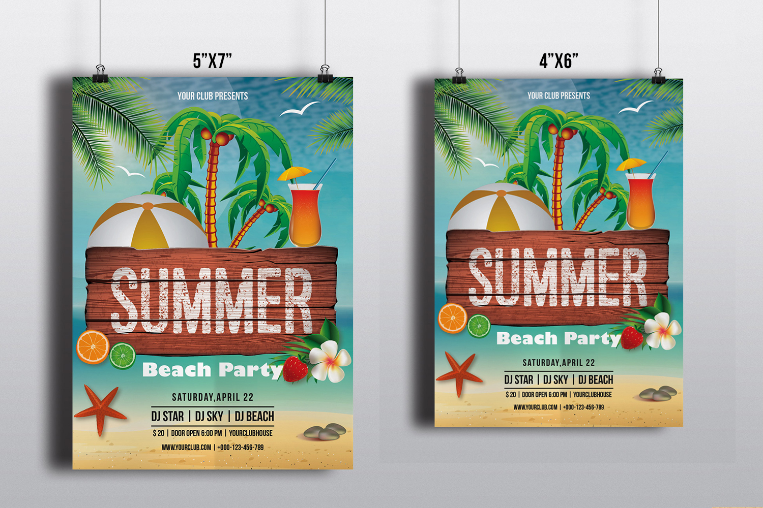 Summer Celebration Party Flyer Corporate Identity Template