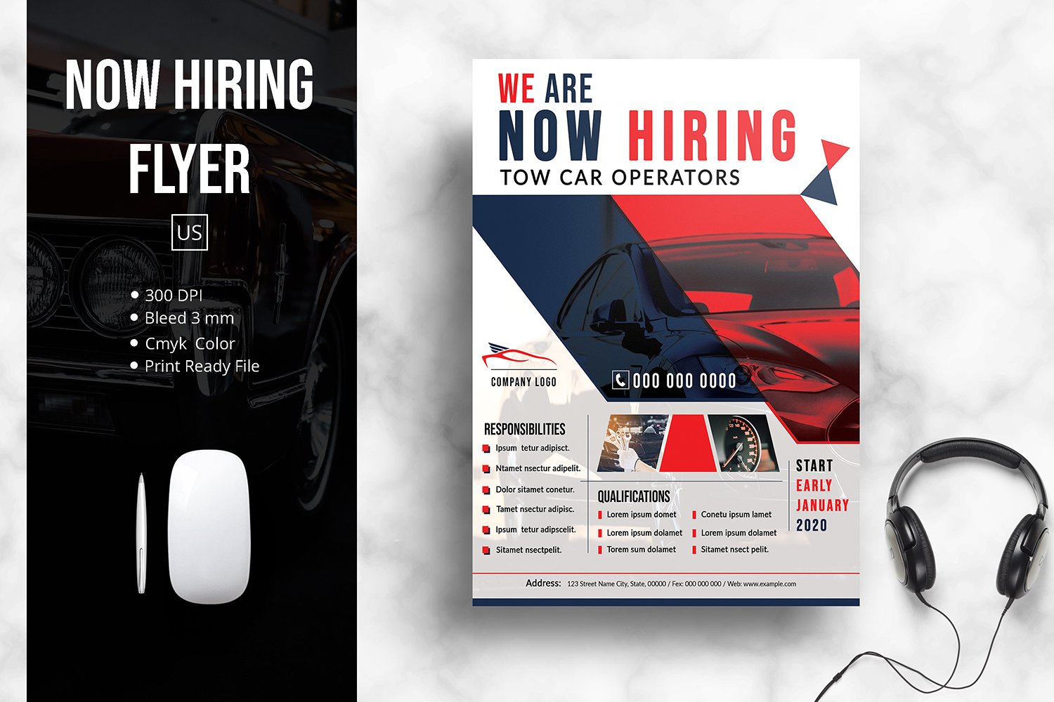 Now Hiring Flyer Corporate Identity Template