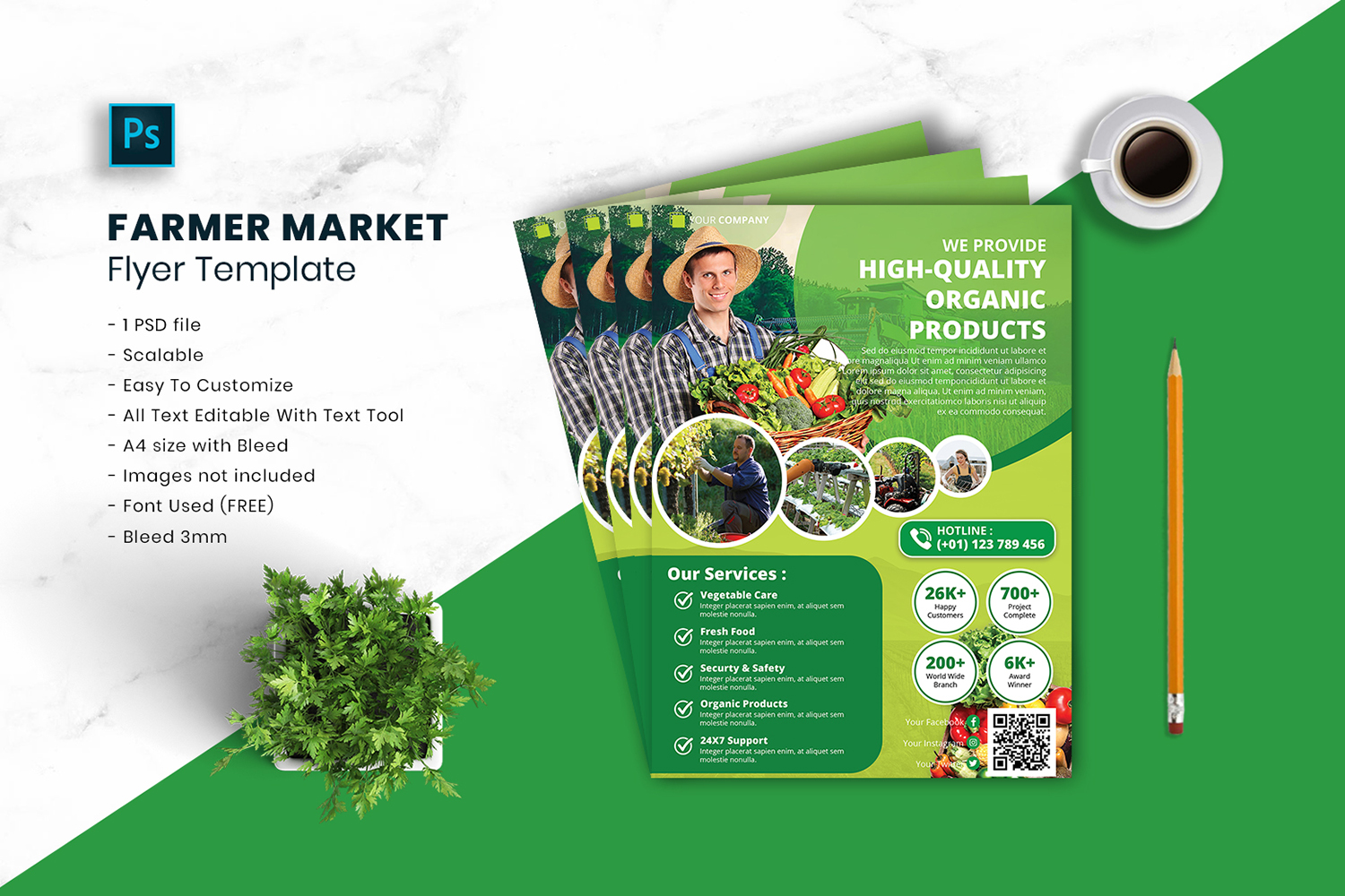 Farmer Market Flyer Template vol.22