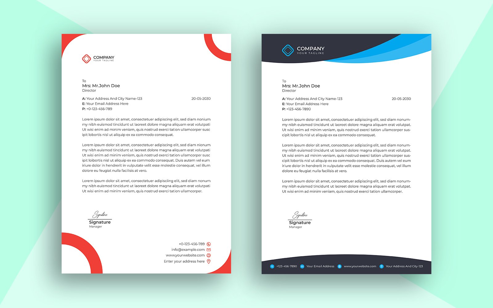 Corporate Letterhead Template