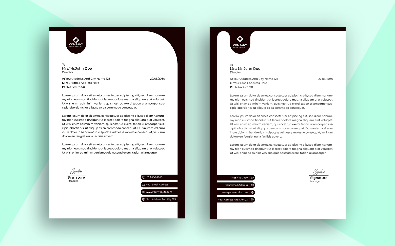 Letterhead Template Simple Design