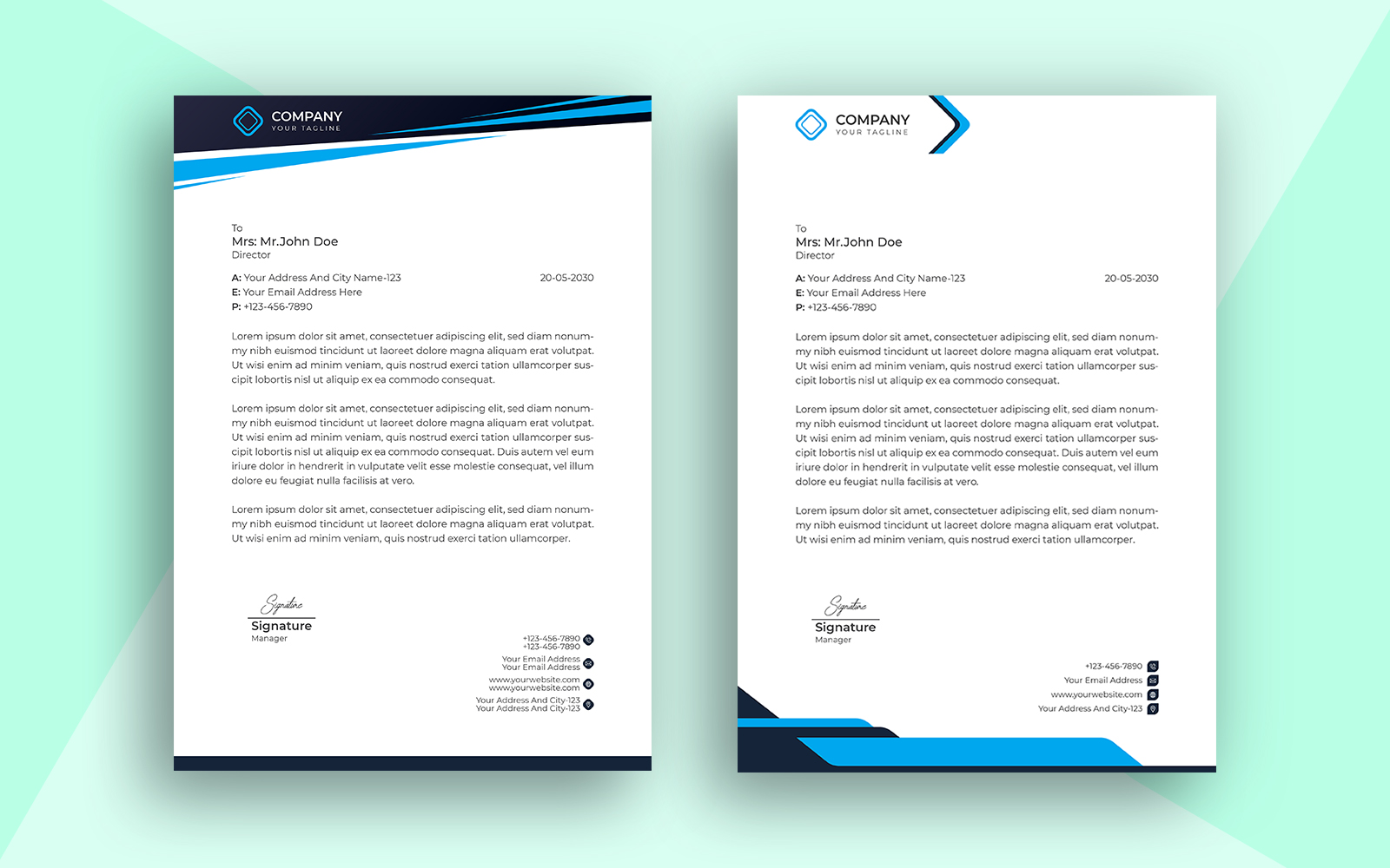 Minimalist Simple Letterhead Template Design