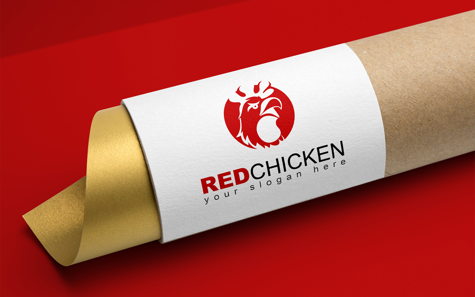 Red Chicken Logo Design Template