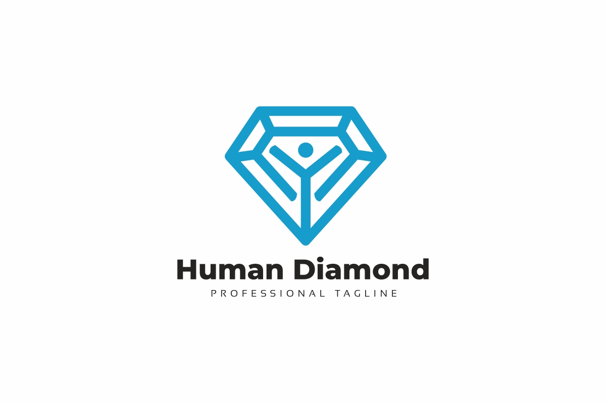 Human Diamond Logo Template