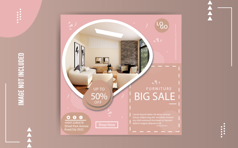 Interior Design Social Media Web Banner