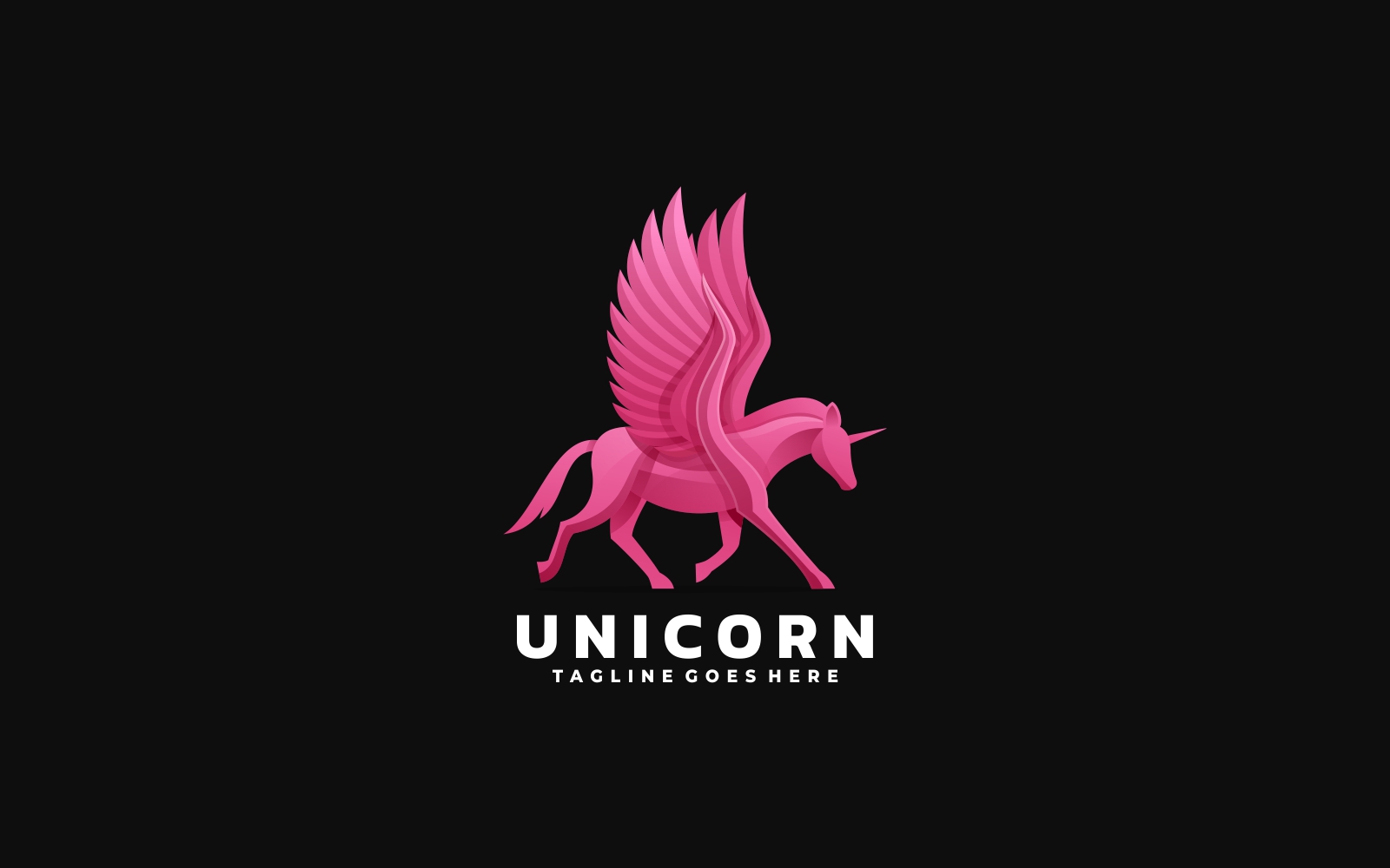 Pink Unicorn Gradient Logo
