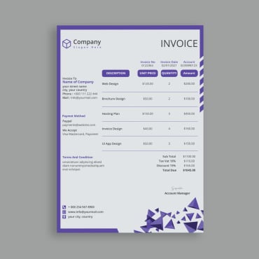 Design Invoice Corporate Identity 188806