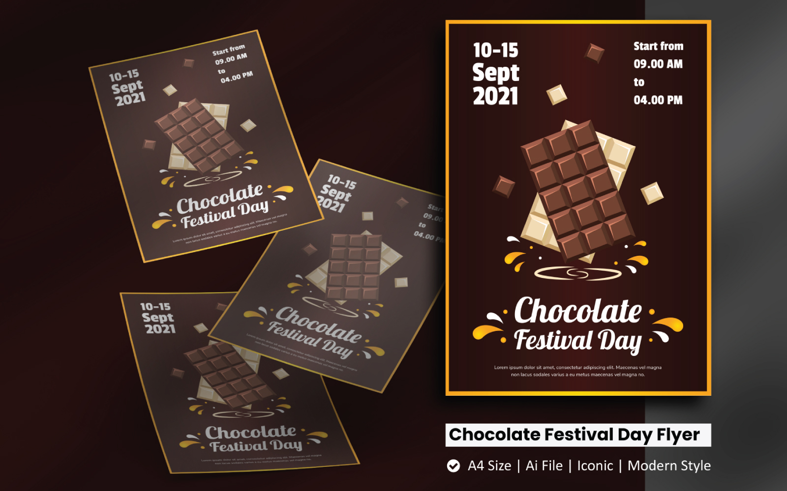 World Chocolate Day Festival Flyer Corporate Identity Template