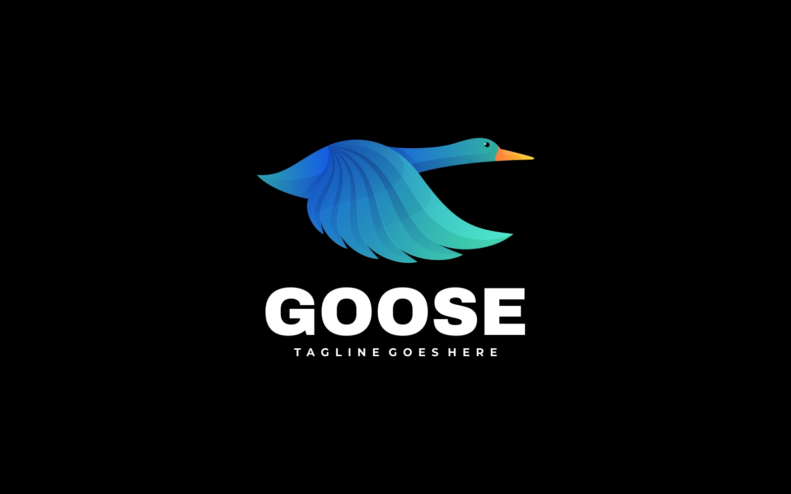 Flying Goose Gradient Logo