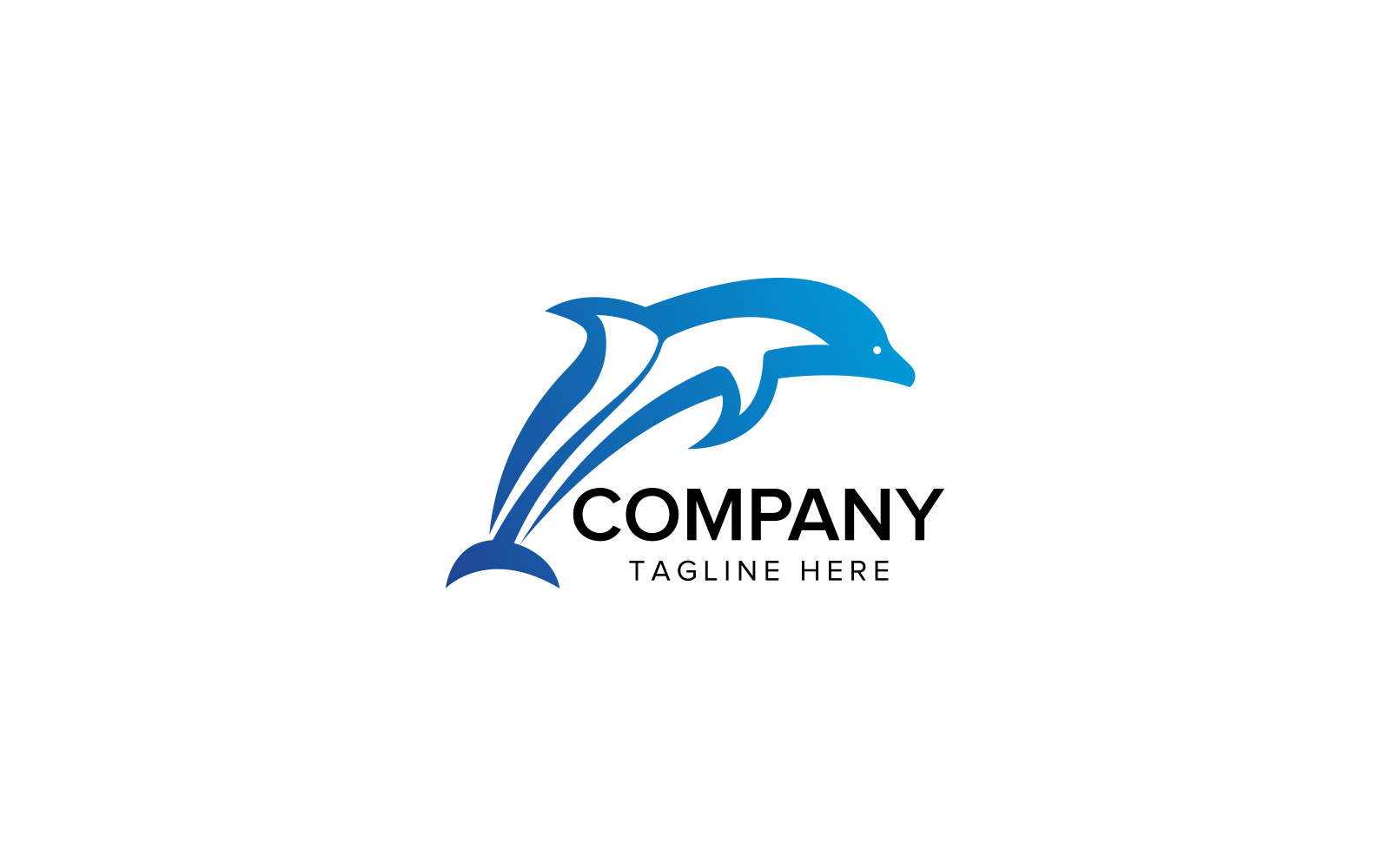 Dolphin Logo Design Vector Illustration