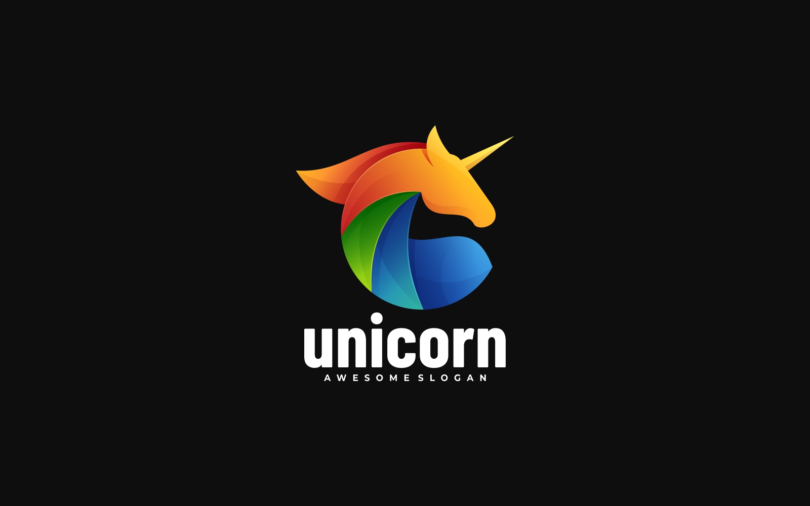 Unicorn Colorful Logo Style