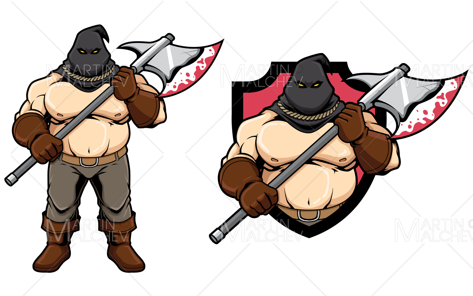 Executioner Fantasy Mascot Vector Illustration