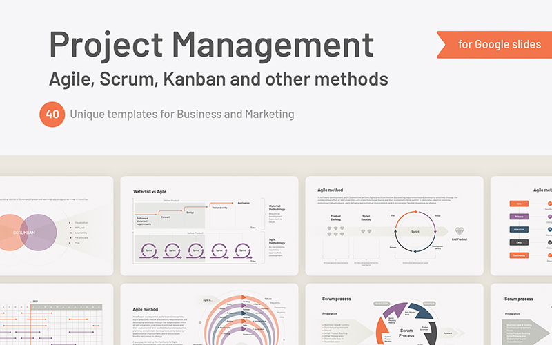 Project management Agile, Scrum for Google Slides