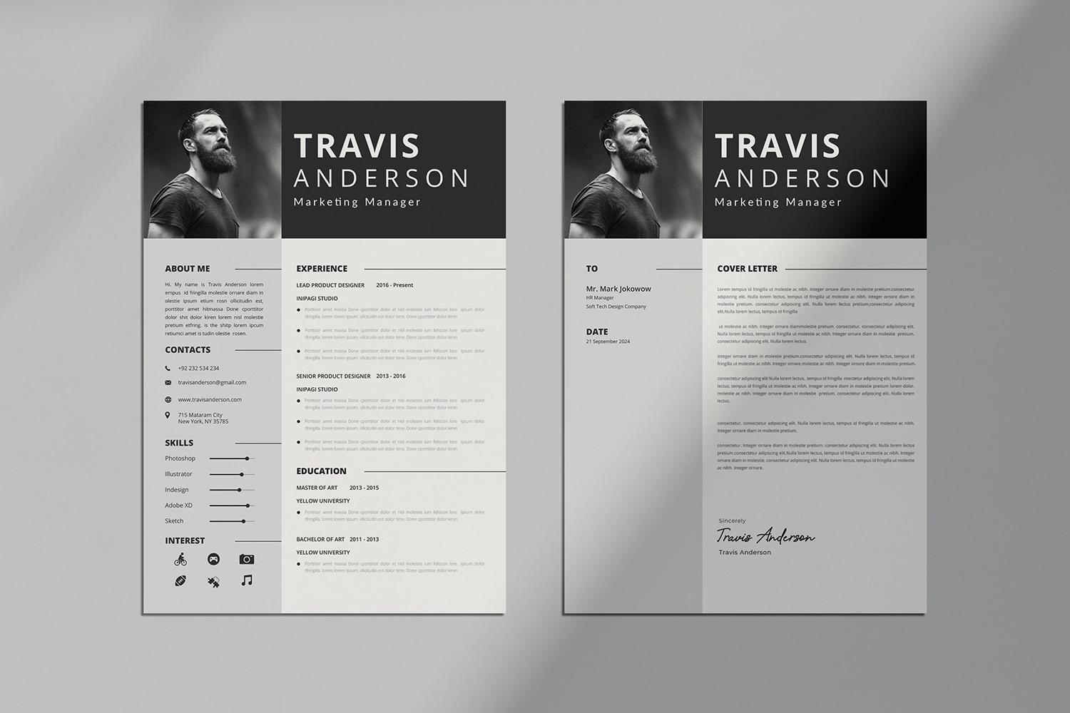 Travis Anderson Creative Director CV Resume Template V.1