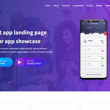 App Landing Landing Page Templates 189305