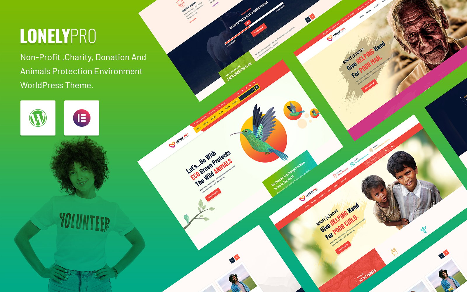 LonelyPro- Non-Profit Charity WordPress Theme.