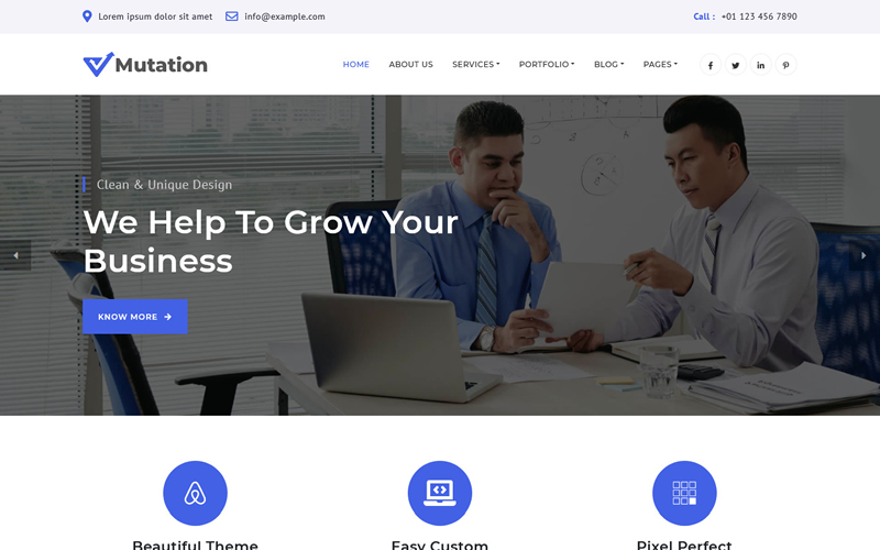 Mutation - Business Multipage HTML Template