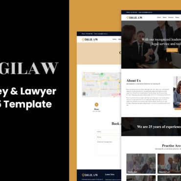 Justice Law Responsive Website Templates 189323