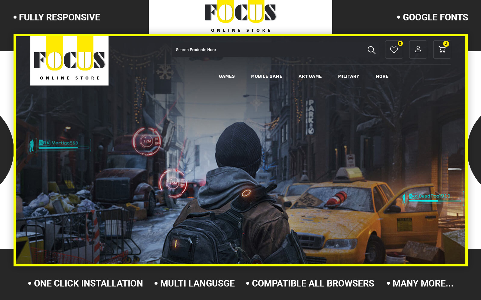 Focus - Game Store Opencart Theme
