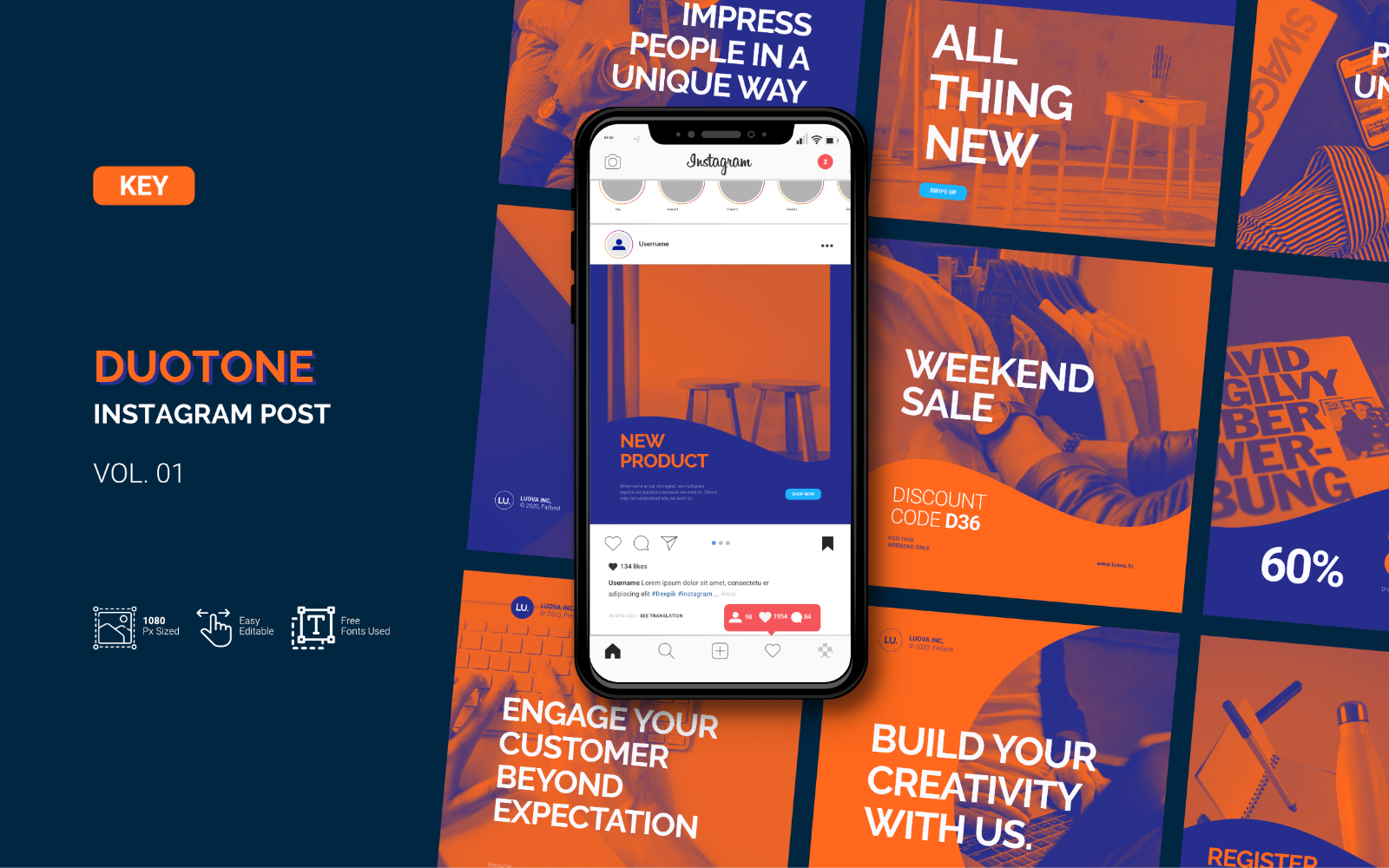 Duotone - Business Instagram Post - Keynote Template