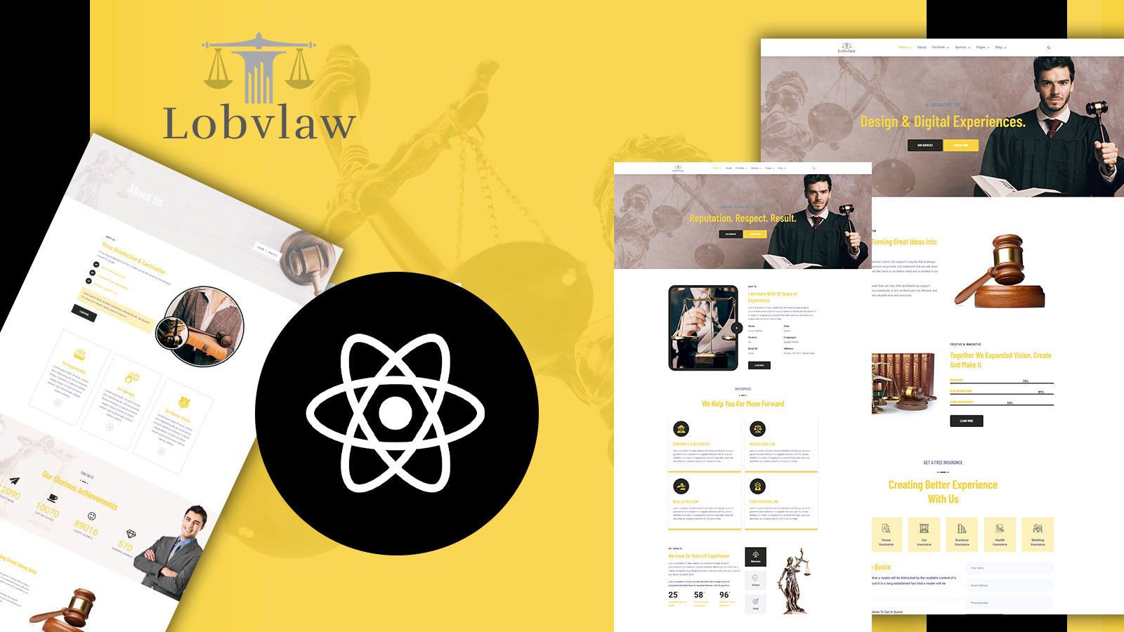 Lobylaw Advocate and Attorney React JS Website Template