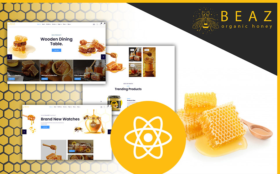 Beaz Honey Production and Sweets Delicious Shop React JS Template