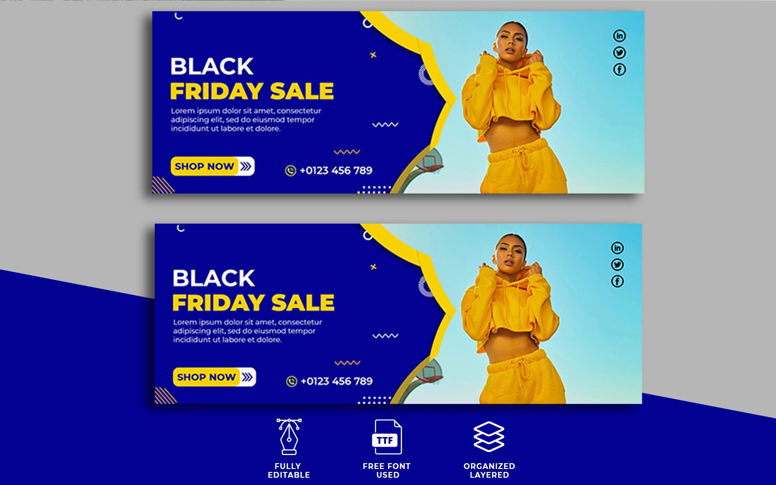 Black Friday Sales Facebook Cover Social Media