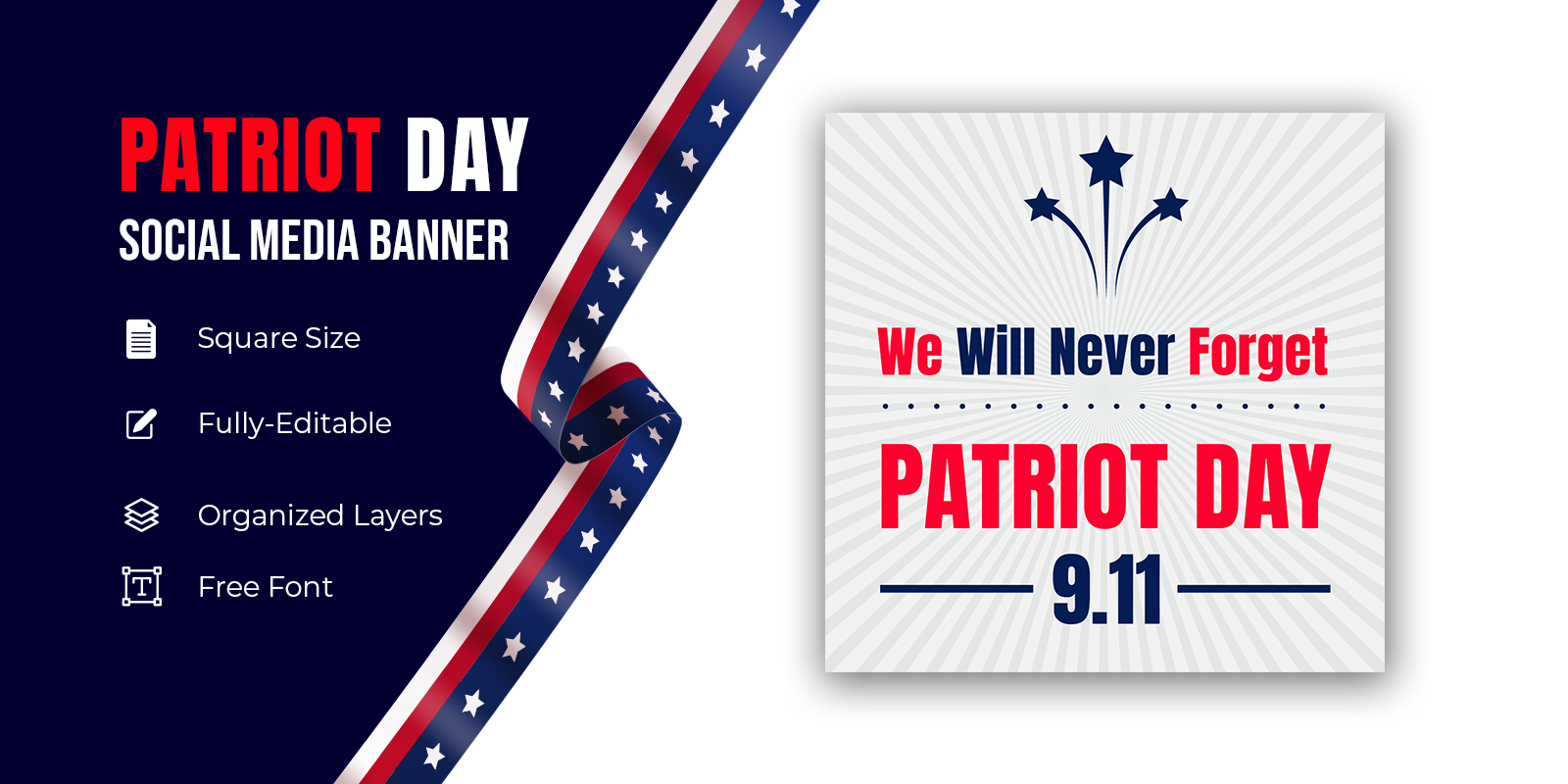 Patriot Day September 11 We Will Never Forget Social Media