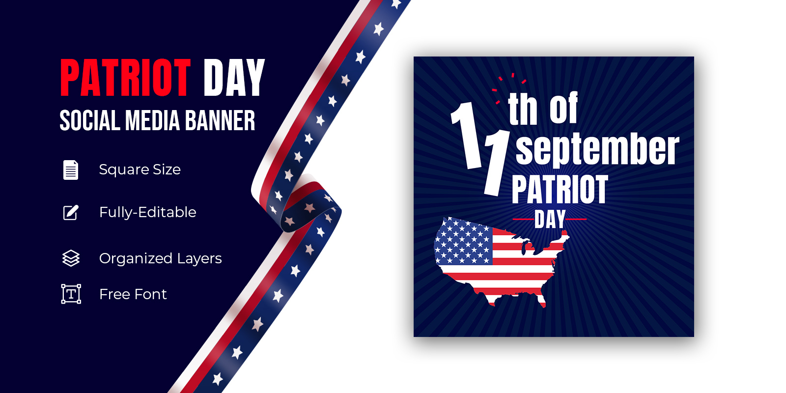 Abstract Patriot Day Background National Day Of Remembrance Social Media