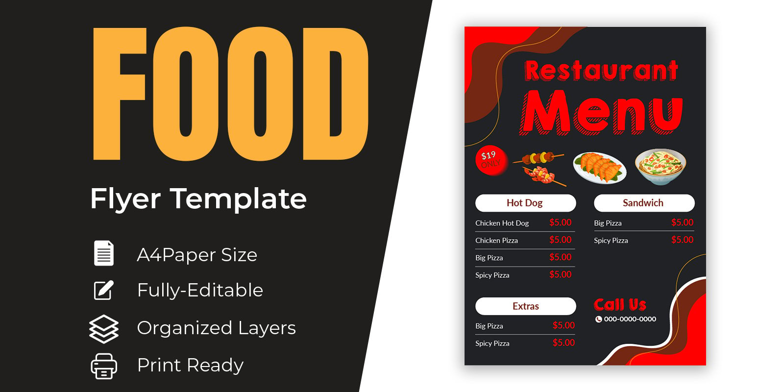 Restaurant Menu Design Templates Banner Poster Flyer